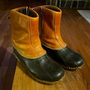 Cabela’s Duck Boots - Side Zip Insulated Leather Rubber - Size 12 or 13